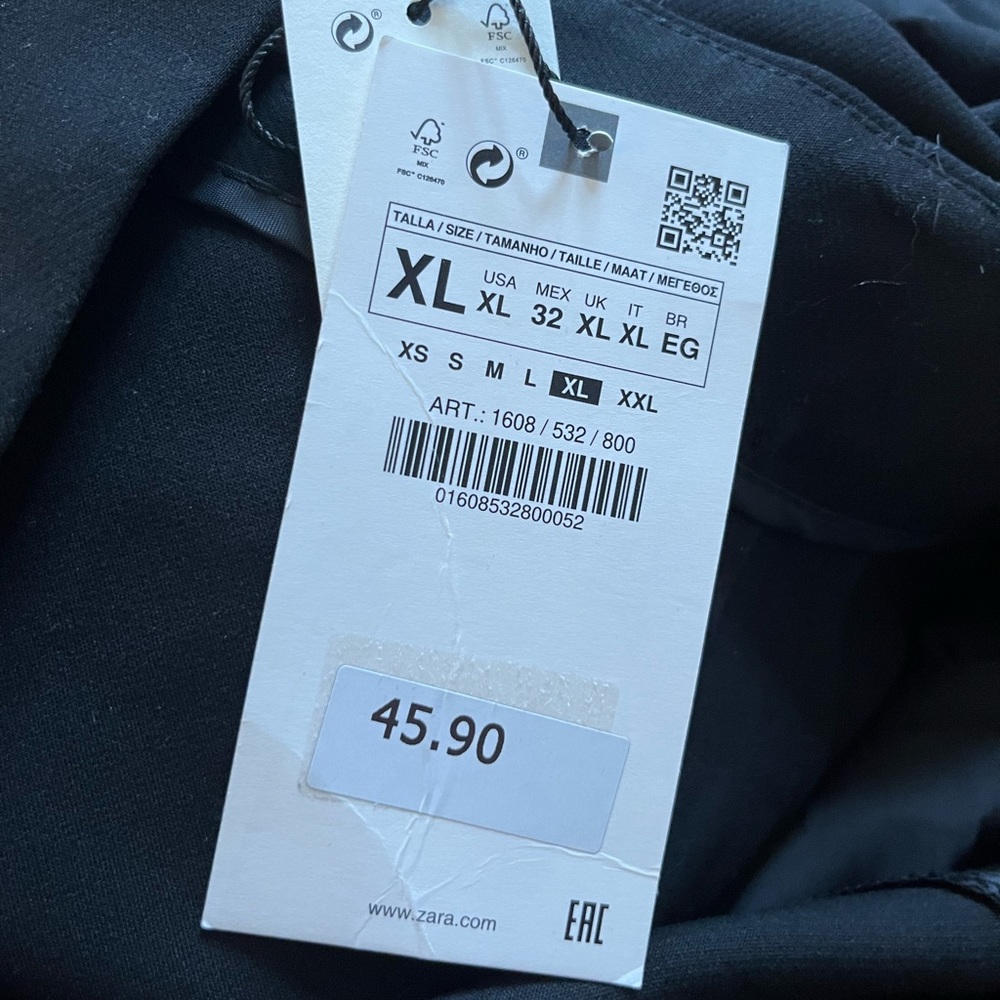 Zara hight waisted black trousers